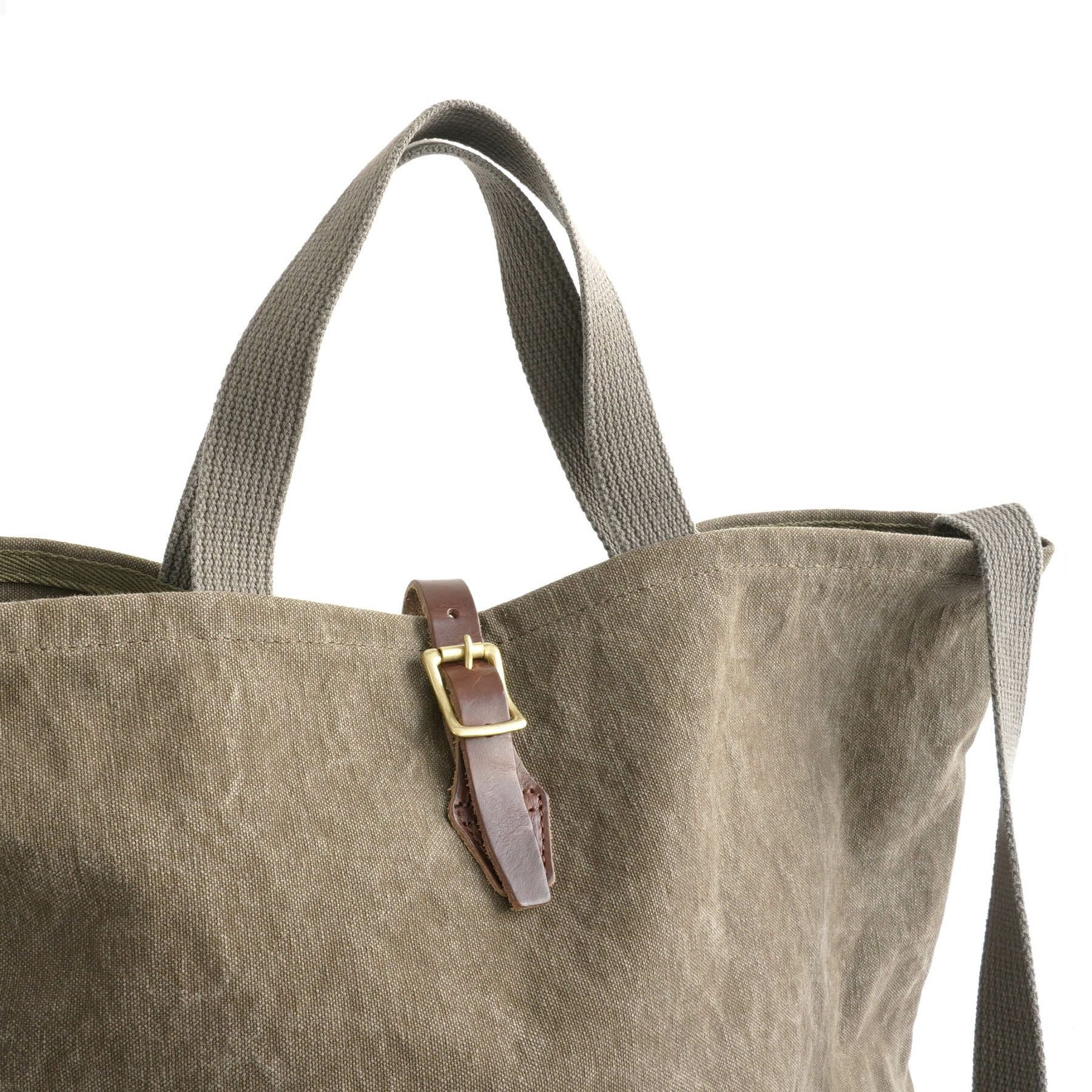 9 CANVAS 2WAY GROCERY TOTE 2ウェイグロサリートート | evergreen