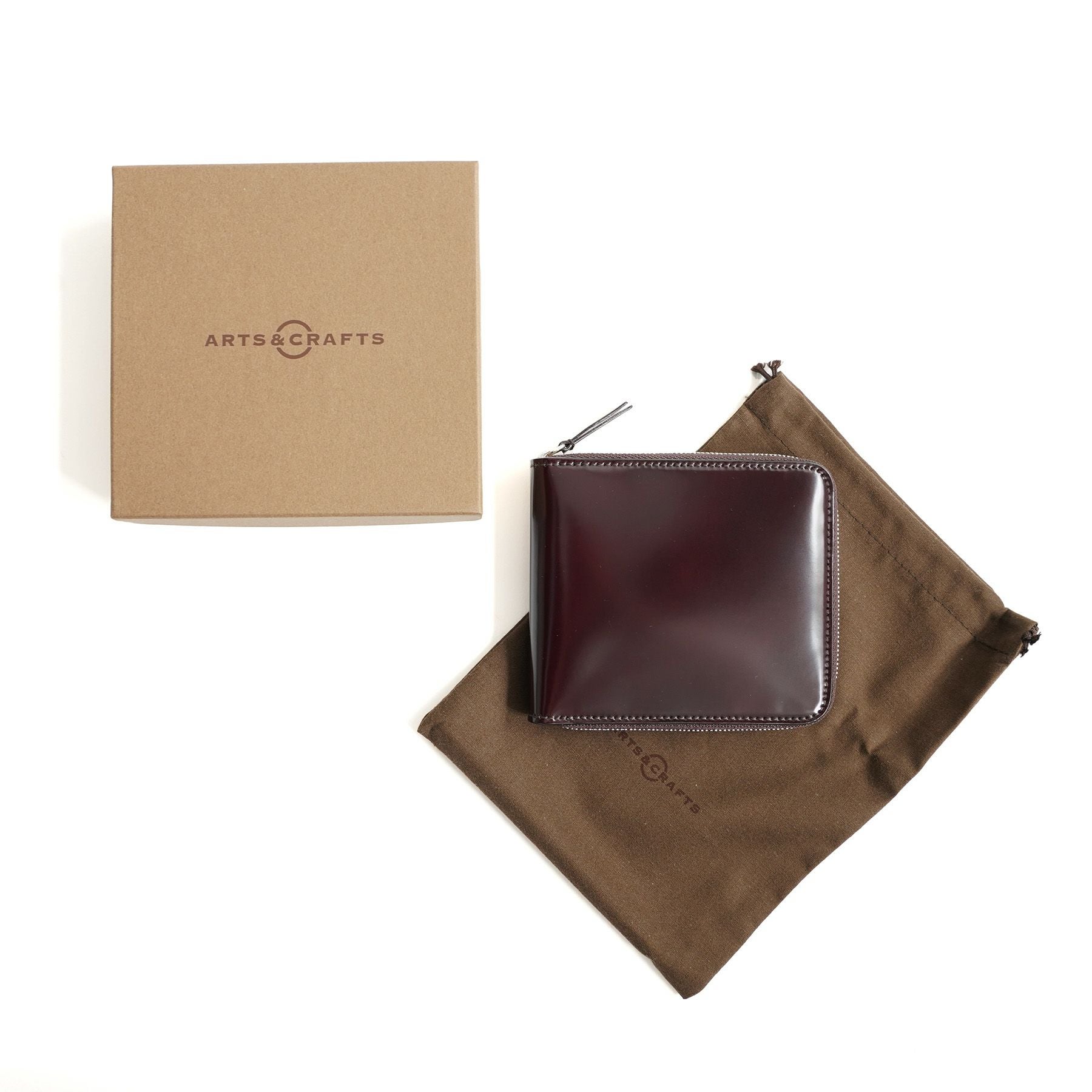 【姫路東店】 中古 ARTS&CRAFTS | アーツアンドクラフツ 二つ折り財布 CORDOVAN ACC ROUND ZIP BILLFOLD WALLET ブラウン 【124】 CORDOVAN ACC ROUND ZIP BILLFOLD WALLET ラウンドジップビル