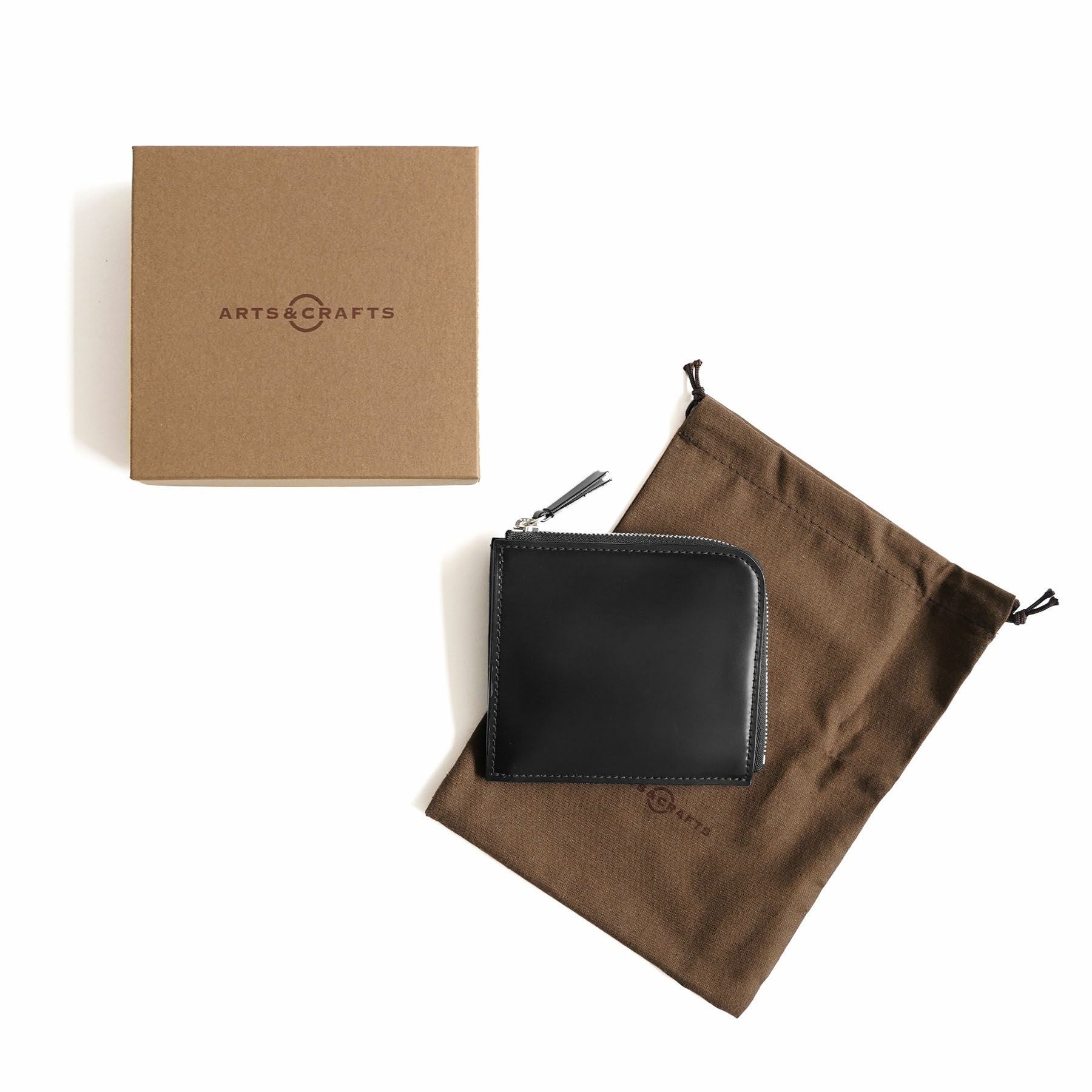 ARTS&CRAFTS アーツアンドクラフフツ　コードバン　L-ZIP 財布　黒 ノーザンアイランド / ARTS & CRAFTS 
