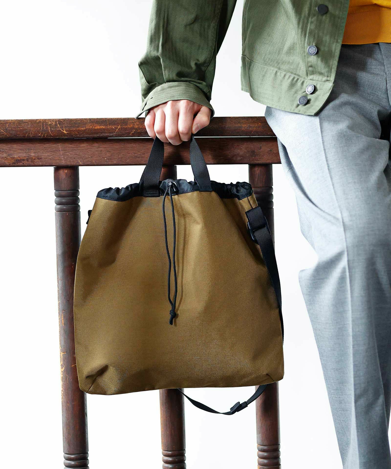 泥染（綿）・裂織・ショルダーバック（2ウェイ） DURABLE NYLON 2WAY FLAT SHOULDER 2ウェイフラットショルダー