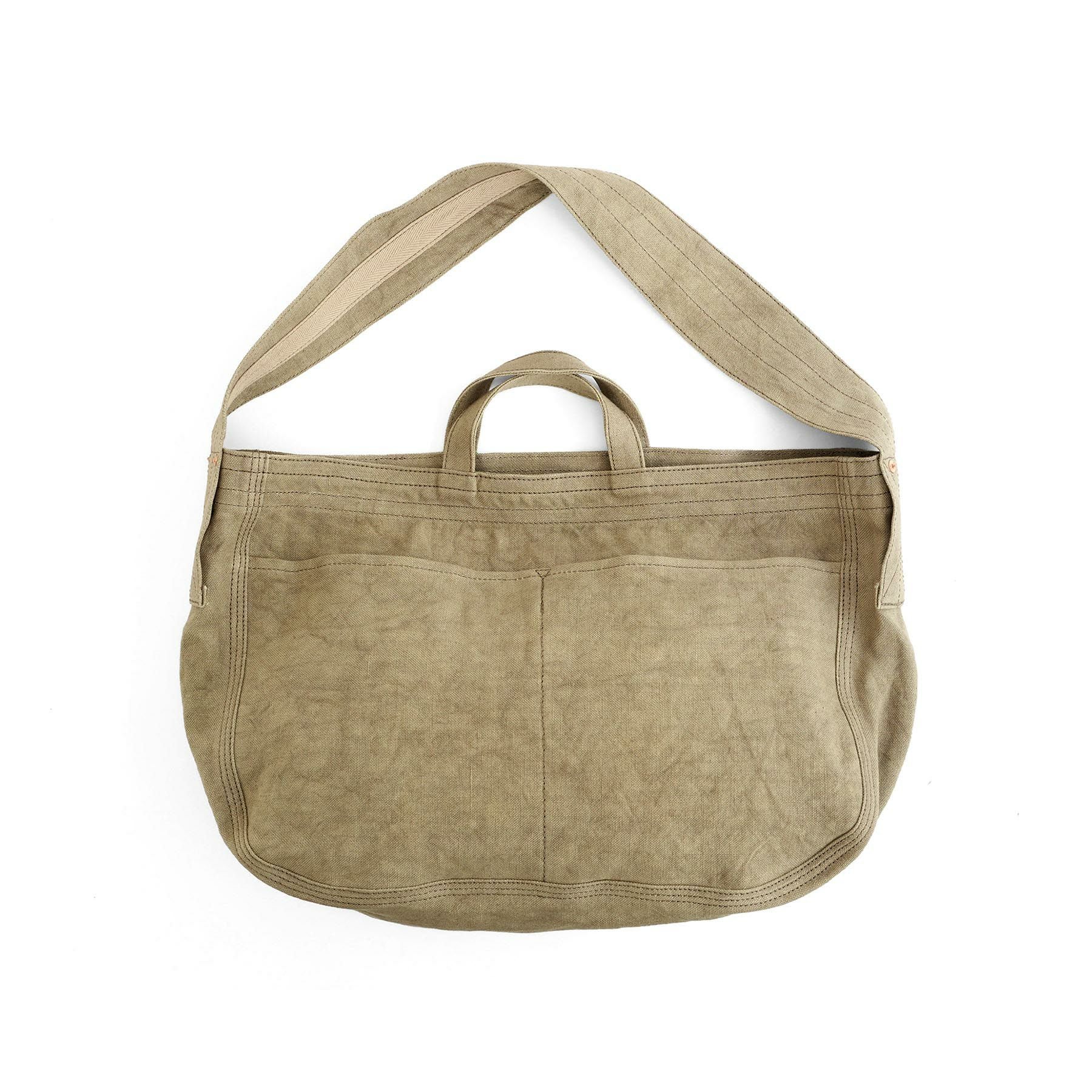 LINEN CANVAS NEWSPAPER BAG ニュースペーパーバッグ | evergreen