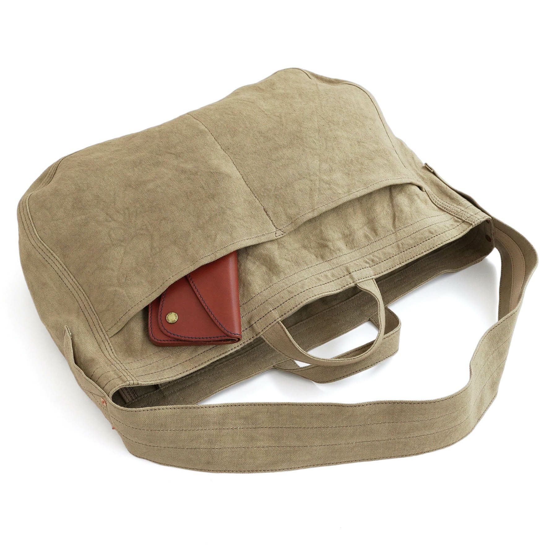 LINEN CANVAS NEWSPAPER BAG ニュースペーパーバッグ | evergreen