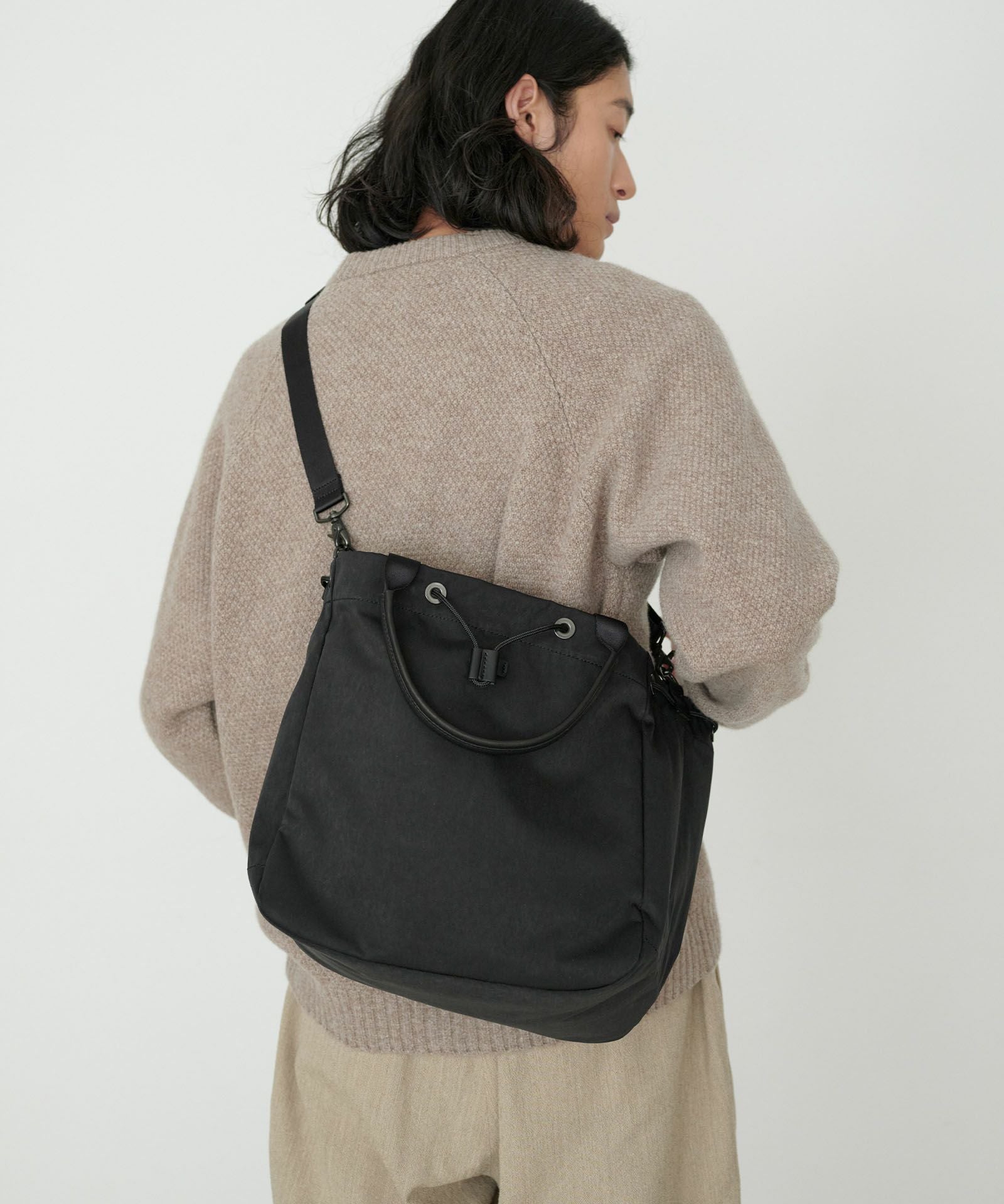 MIL CLOTH 2WAY DRAW STRING TOTE 2ウェイドローストリングトート