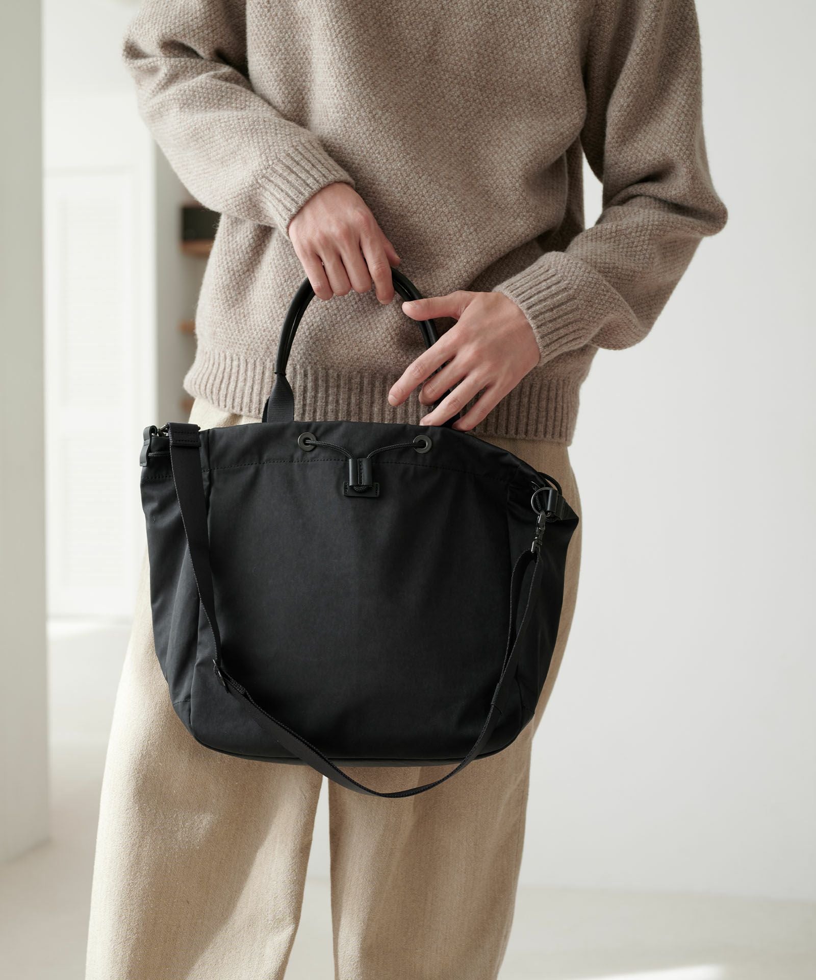 MIL CLOTH 2WAY DRAW STRING TOTE 2ウェイドローストリングトート