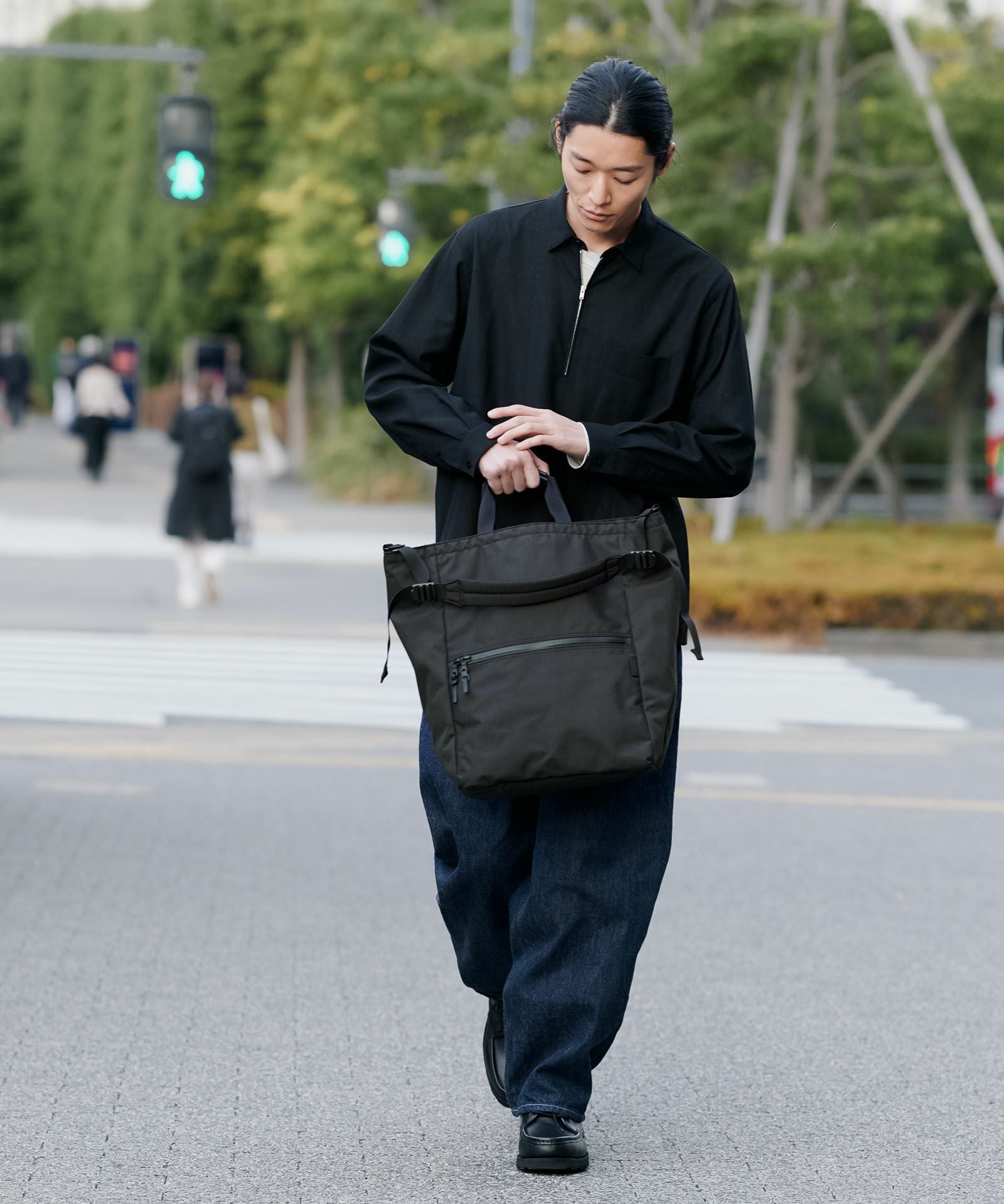 MATTE STAND UP 2WAY TOTE スタンドアップ2ウェイトート | evergreen