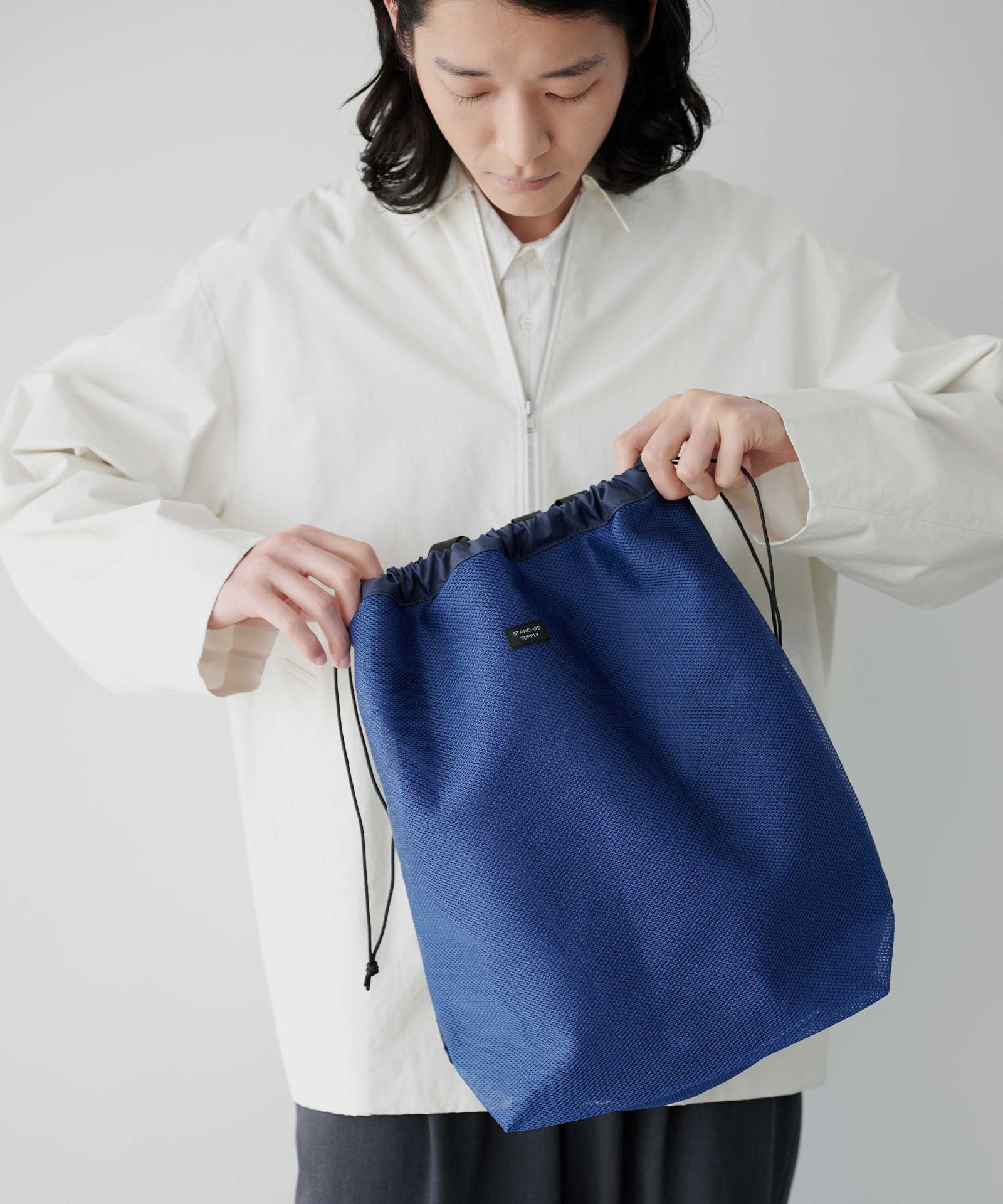 DRY GOODS 2R DRAW STRING POUCH 2ルームドローストリングポーチ DRY GOODS 2R DRAW STRING POUCH 2ルームドローストリングポーチ